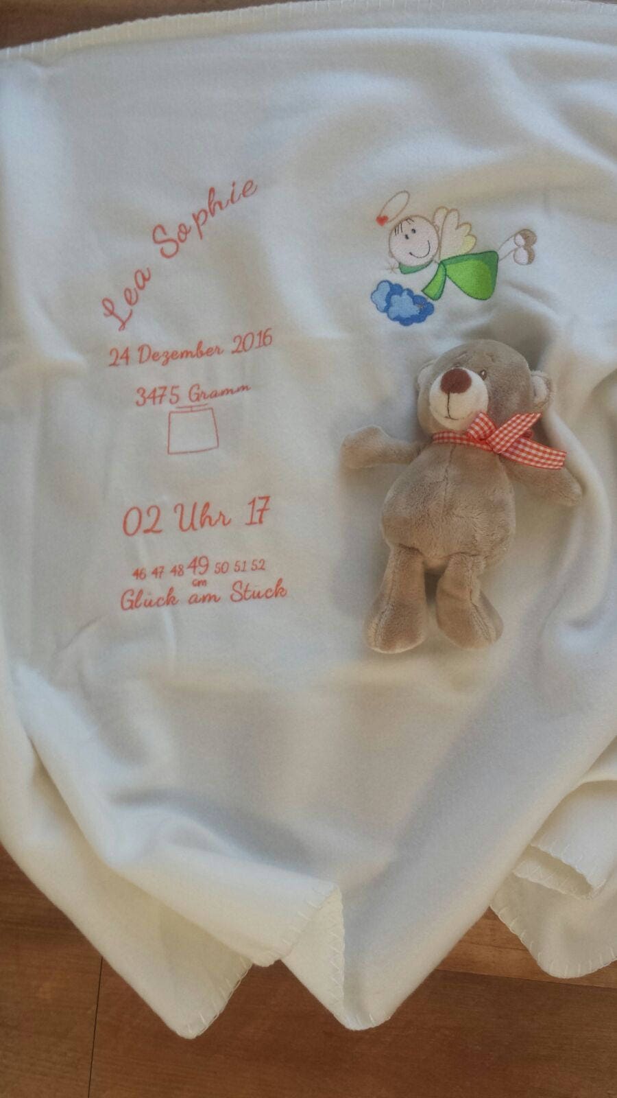 Kuschelige Babydecke Geschenk zur Babyparty